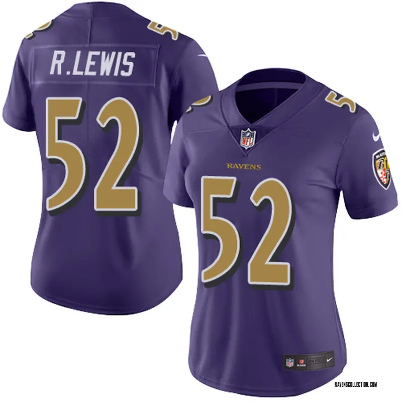 Limited Women's Ray Lewis Baltimore Ravens Nike Color Rush Jersey - Purple