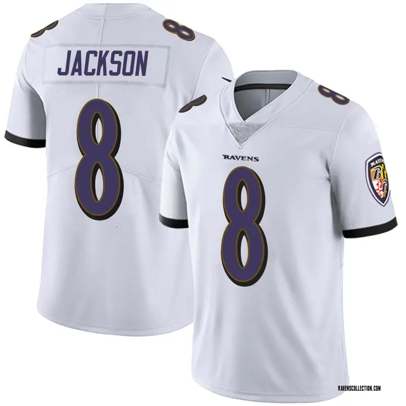 lamar jackson white ravens jersey